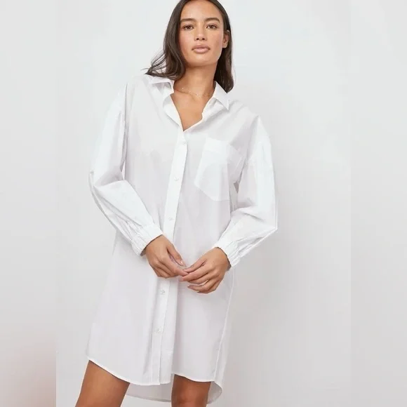 Rails Parson Poplin Shirt Dress White NWT - Picture 3 of 8